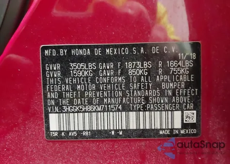 2019 Honda Fit Ex из США, поврежденный, VIN 3HGGK5H86KM711574